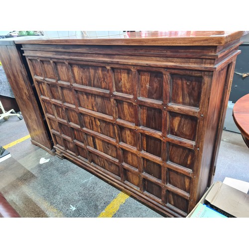 498 - Super star lot : A fabulous 3 piece home bar. With 2 hardwood bar counters to make an L shape and a ... 