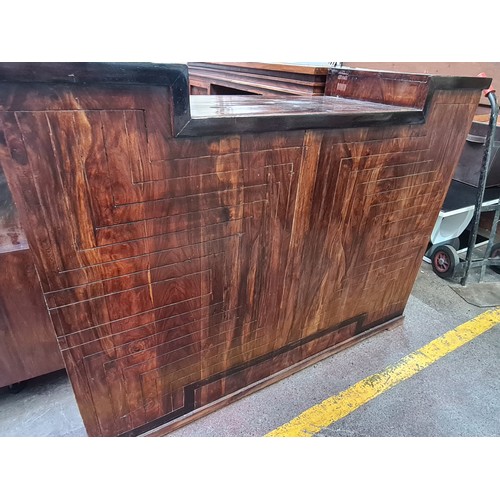 498 - Super star lot : A fabulous 3 piece home bar. With 2 hardwood bar counters to make an L shape and a ... 