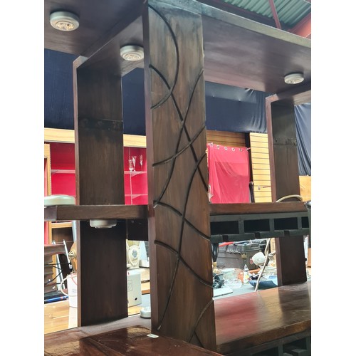 498 - Super star lot : A fabulous 3 piece home bar. With 2 hardwood bar counters to make an L shape and a ... 