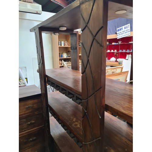 498 - Super star lot : A fabulous 3 piece home bar. With 2 hardwood bar counters to make an L shape and a ... 