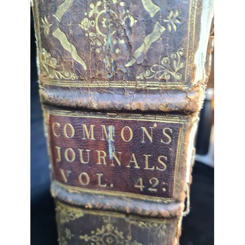 137 - A wonderful folio antique hardback book titled 'Journals of the House of Commons' from January 1787 ... 