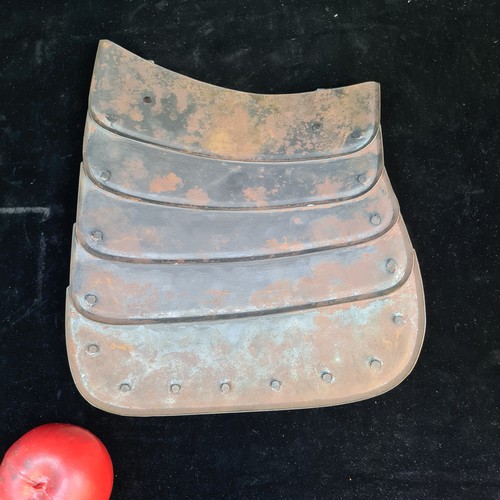 185 - A fascinating antique archer's metal breast plate.