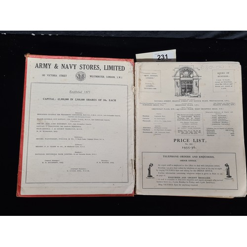 231 - A fantastic and highly interesting large Army & Navy Stores Limited, General Price List 1935-36.