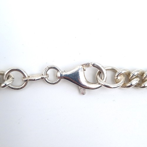 512 - A sterling silver  link necklace in as new condition. Length 54 cms. Weight 44.28 gms.