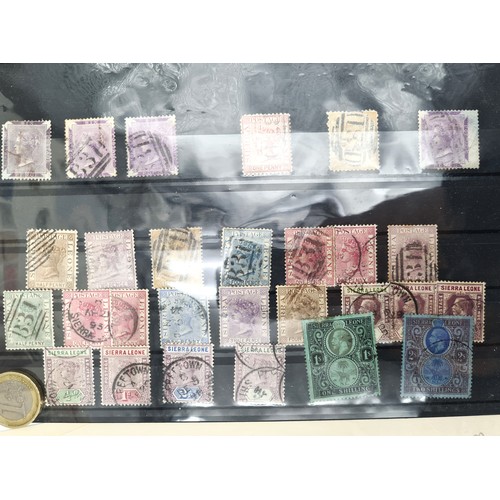 516 - A collection of six sheets of stamps relating to San Marino, Monaco & Sierra Leone. Consisting of  e... 