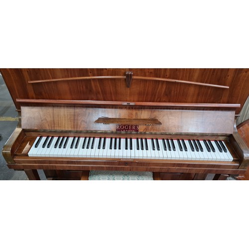 971 - Star Lot: A superb vintage art deco  rosewood upright piano by Rogers London, dating to c.1930s / 19... 