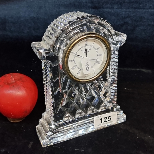 125 - A beautiful large Water Crystal Heritage Carriage Clock. An elegant addition to any mantle or desk. ... 