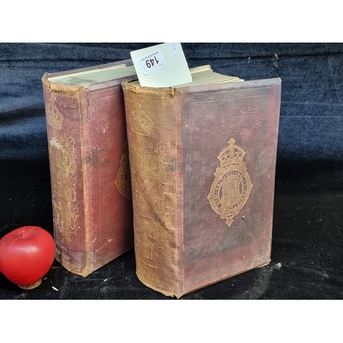 149 - Two antique hardback books titled 'Genealogical and Heraldic History of the Landed Gentry Great Brit... 