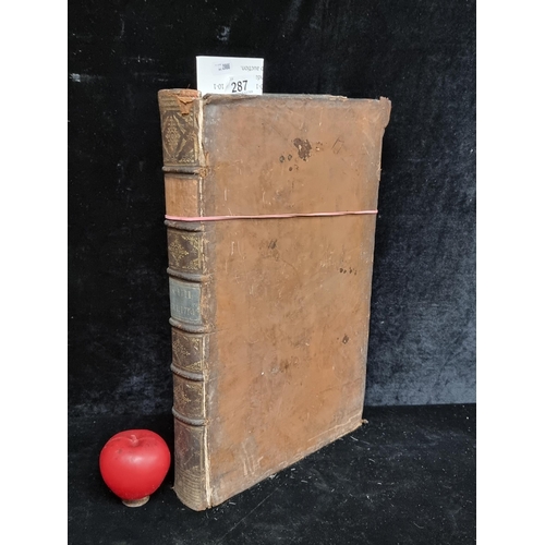 287 - An 18th century large folio hardback full leather bound book titled 'Journals of the House of Common... 