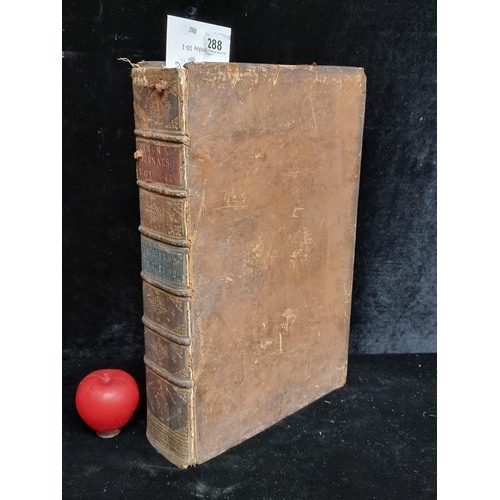 288 - An 18th century large folio hardback full leather bound book titled 'Journals of the House of Common... 