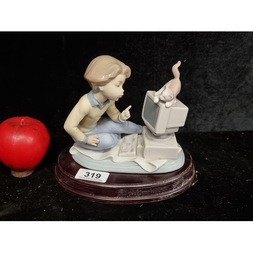 319 - A charming rare piece of vintage Lladro Programming Pals  6693 depicting a young child telling off h... 