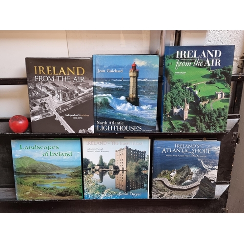 386 - A box containing a number of Irish Interest hardback coffee table books on the subject of Ireland an... 