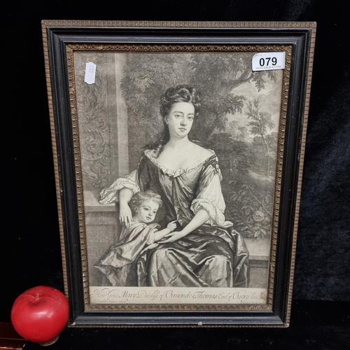 79 - A wonderful antique mezzotint after a painting originally by the Anglo German artist Sir Godfrey Kne... 