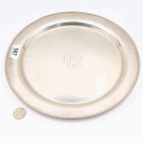 Super Star Lot : A large sterling silver tray with Pie crust rim set ...