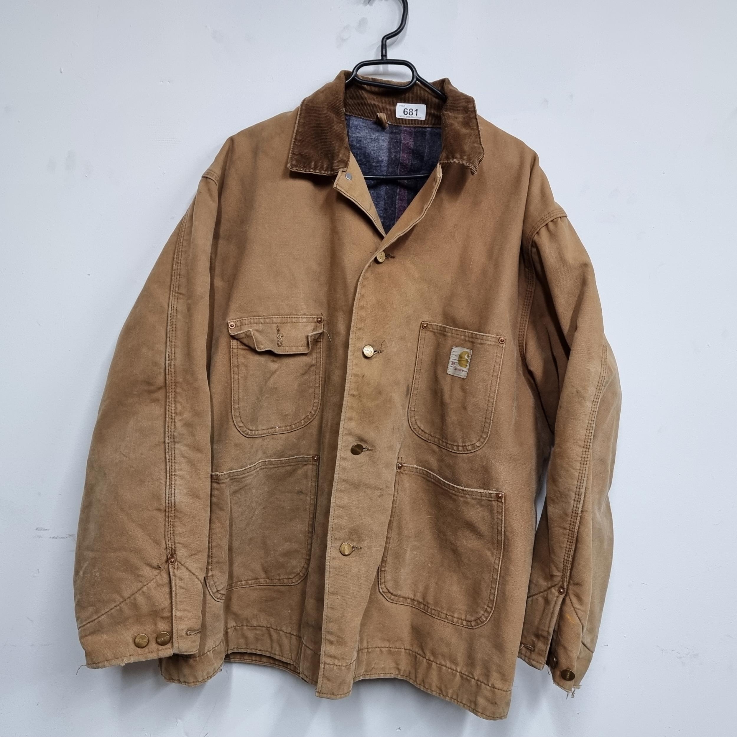 A super cool vintage Carhartt chore jacket with corduroy collar in ...