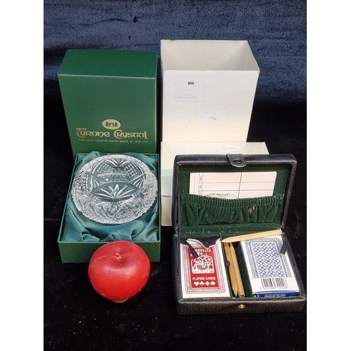 229 - A stunning Tyrone Crystal full lead Finvola bowl in original box and packaging. Lot also includes a ... 