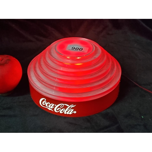 900 - A fab coca cola branded bar light. Illuminates in red. Cool addition to any bar.