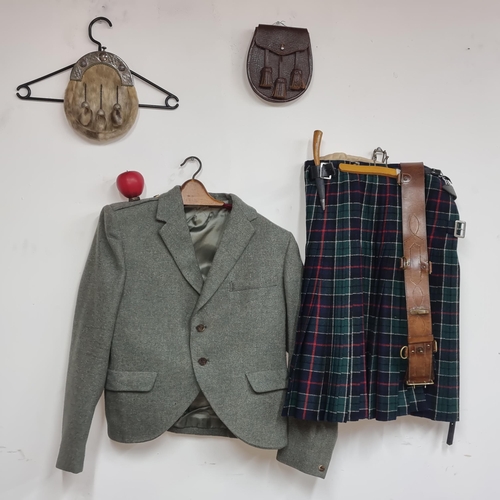 902 - Star Lot : A traditional Scottish R. W. Forsyth Ltd Kilt and Jacket. Lot also includes two sporrans,... 