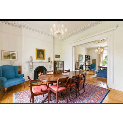 1030 - Two lovely  blue wingback vintage armchairs. From the fabulous house at 71 Marlborough Road, Dublin ... 