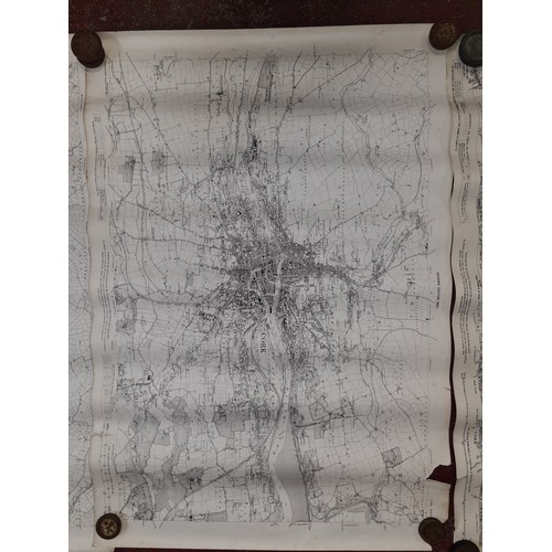 191 - Seven antique Irish maps and photographs, including an ordnance survey map of county Cork, An ordonn... 