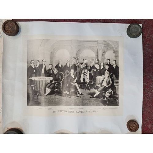 191 - Seven antique Irish maps and photographs, including an ordnance survey map of county Cork, An ordonn... 