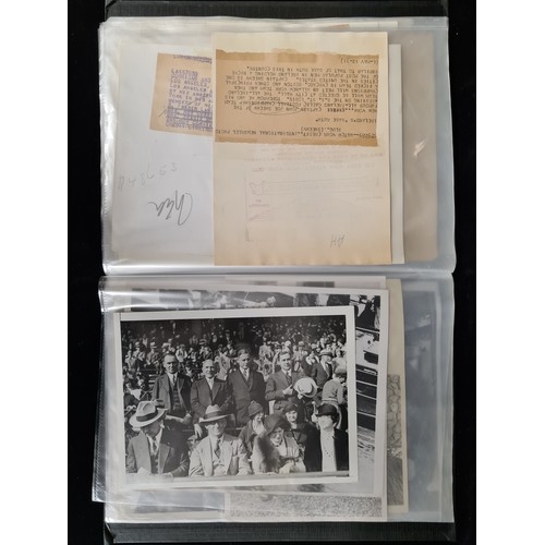 243 - A wonderful photo album containing 42 press photographs of Ireland 1919 to 1939- All original and da... 