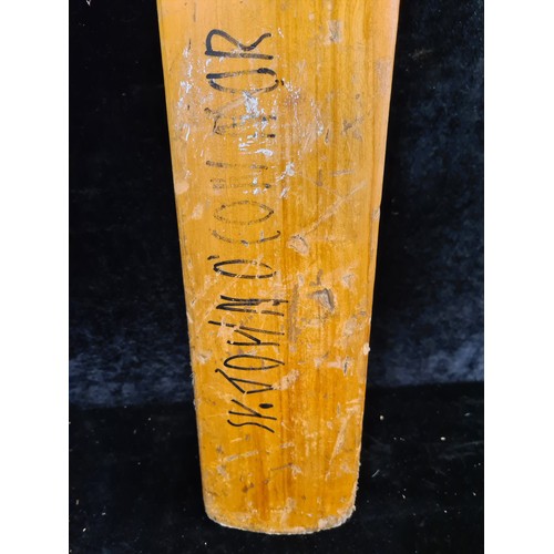 298 - A fantastic Wisden willow cricket bat. Signed 'John O'Connor' also with a handwritten label on the h... 