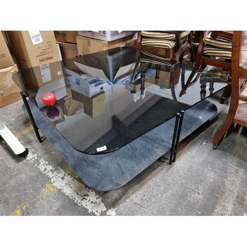 974 - Star Lot : A fabulous Cattelan Italia, Biplane Black gloss designer table designed by Paola Catalan.... 