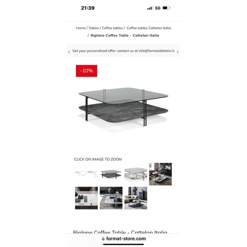 974 - Star Lot : A fabulous Cattelan Italia, Biplane Black gloss designer table designed by Paola Catalan.... 