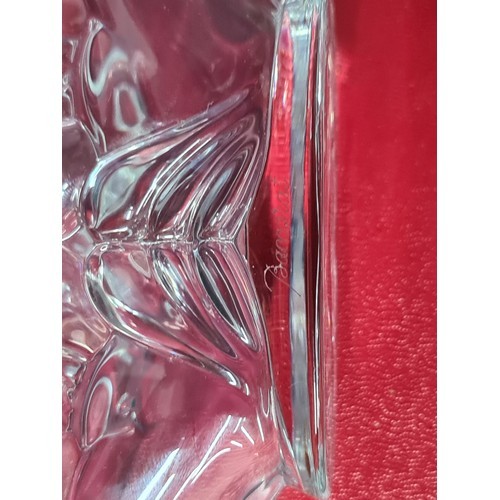 1050 - Star Lot : A stunning French Baccarat glass perfume decanter in the form of two intertwining fish. S... 