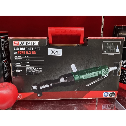 361 - A brand new Parkside Air Ratchet Set, model PDRS 6.3 B2, complete with accessories. In gifting condi... 