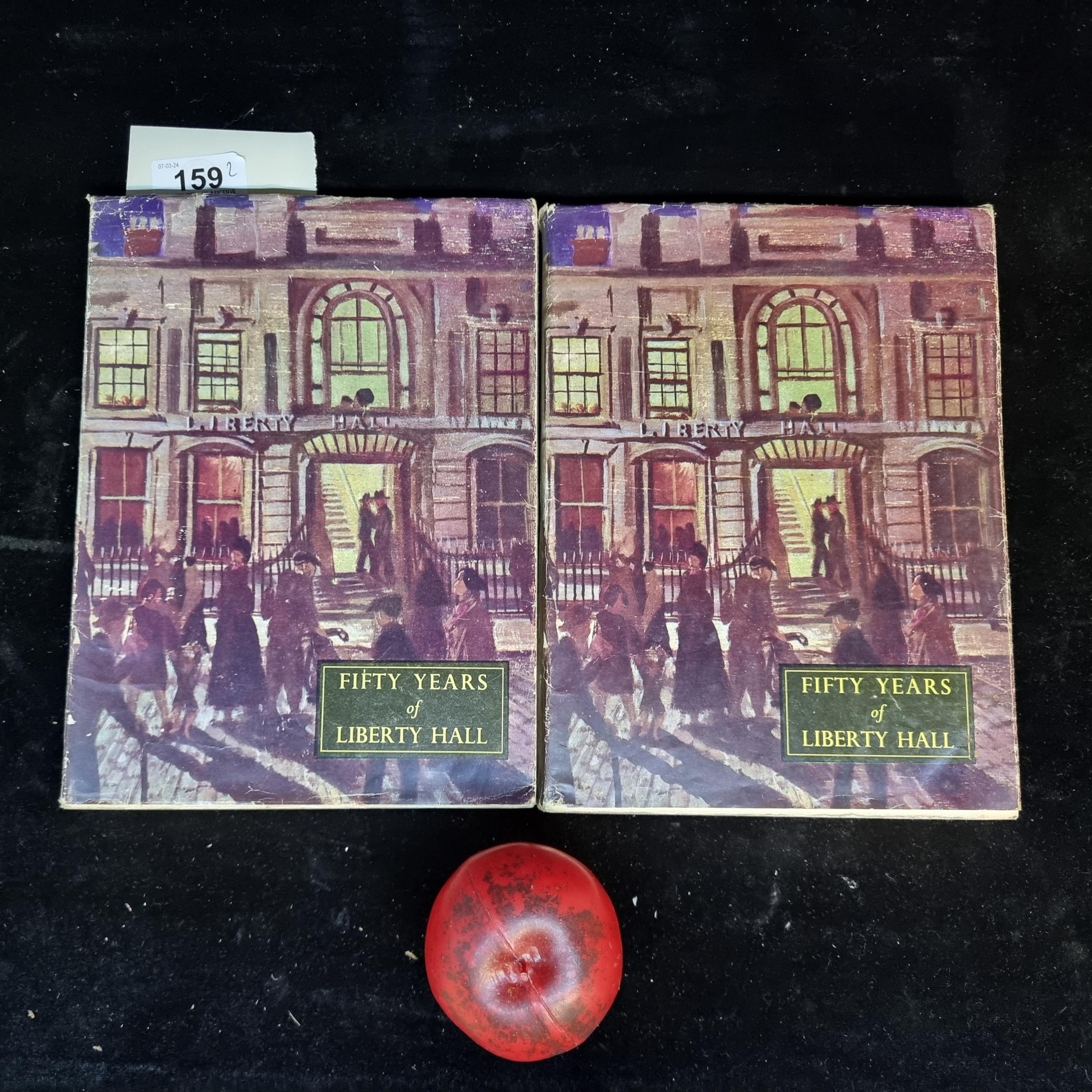 Two vintage books titled 'Fifty Years of Liberty Hall. The Golden ...