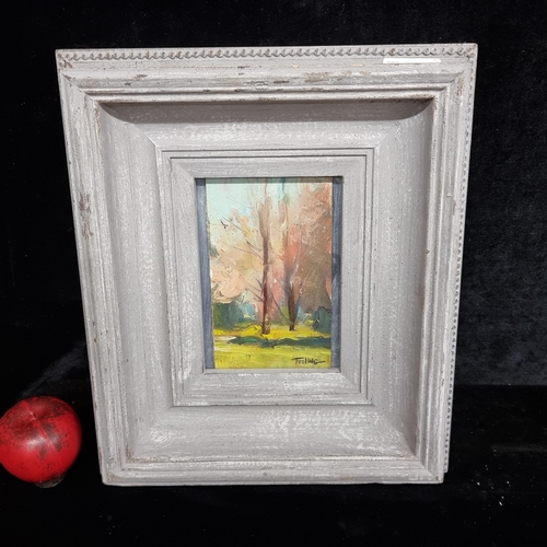 98 - Star Lot: An original Norman Teeling (b.1944) oil on board painting titled 'St Annes Park' to verso.... 