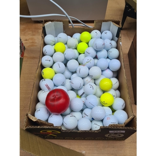 433 - A super assortment of various branded golf balls; Inlcuding brands such as titleist and Callaway. Id... 