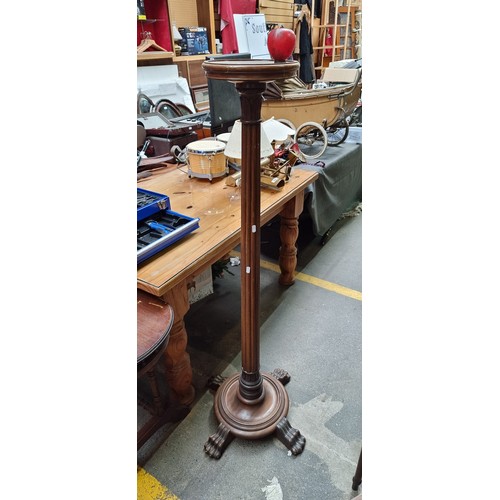 445 - Star Lot : A fabulous Irish Georgian early 1800s plant column stand, with Lion paw feet. Its a beaut... 