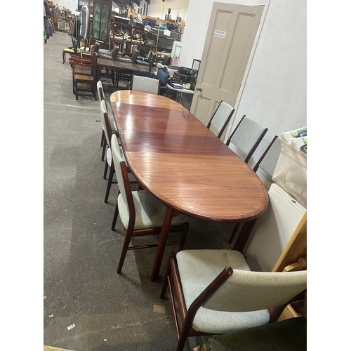 1016 - Super Star Lot: A stunning vintage Mid Century Danish Svokby  Modern Rosewood extending dining table... 