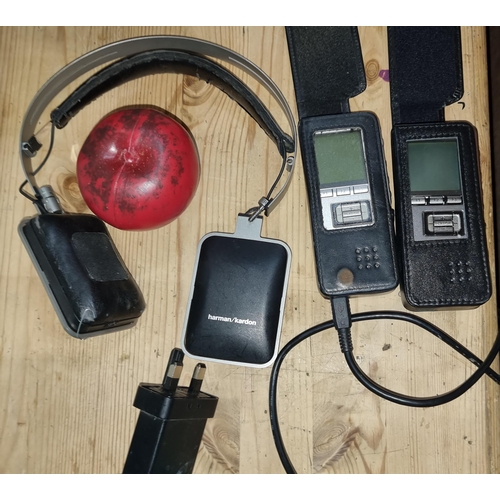 A pair of Olympus DS 2400 digital voice recorders with original cases