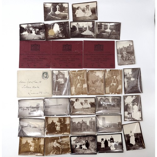 555 - An interesting collection of vintage items and antique photographs Circa 1920's consisting of 24 top... 