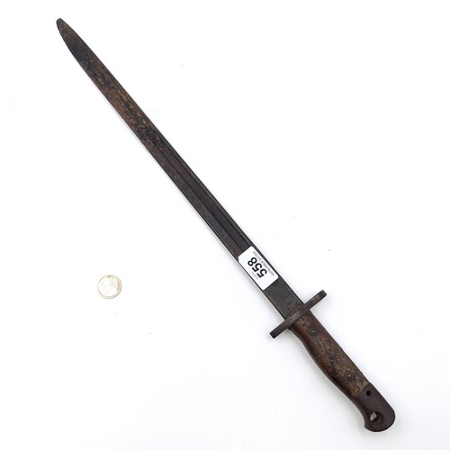 558 - An antique bayonet. Length - 53 cms. Blade - 41 cms. Weight - 470 grams.