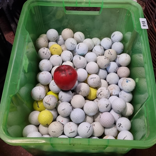 918 - A large selection of assorted used golf balls, perfect for the avid golfer looking to stock up on pr... 