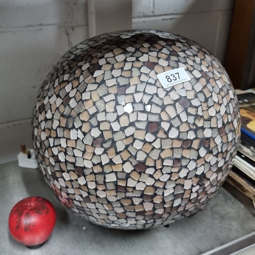 837 - A fabulous table lamp with unusual mosaic spherical design.