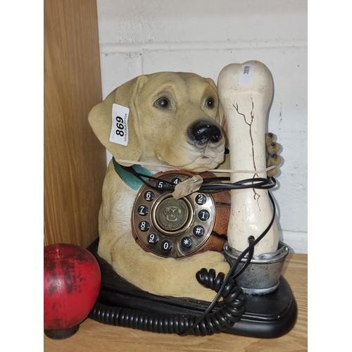 869 - A fun dog and bone housephone with the bone being the receiver.