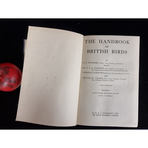 272 - Five vintage hardback books of ornithology interest includes volumes I-IV of 'The Handbook of Britis... 