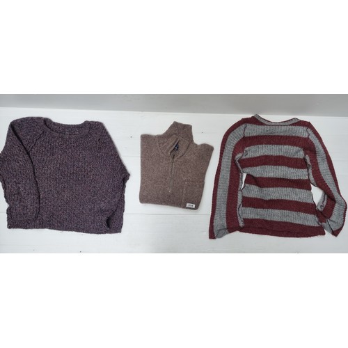 374 - A selection of five Irish knitted jumpers including a Phasefour woolen example and an InWear design ... 