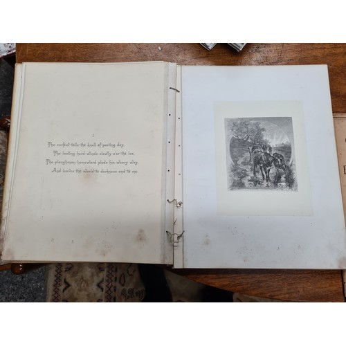 774 - A highly interesting rare antique book titled 'Gray's Elegy Artists Edition' originally published in... 