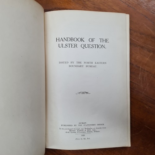 857 - An antique box Irish interest of twelve books including Handbook of the Ulster Question 1923 with ma... 