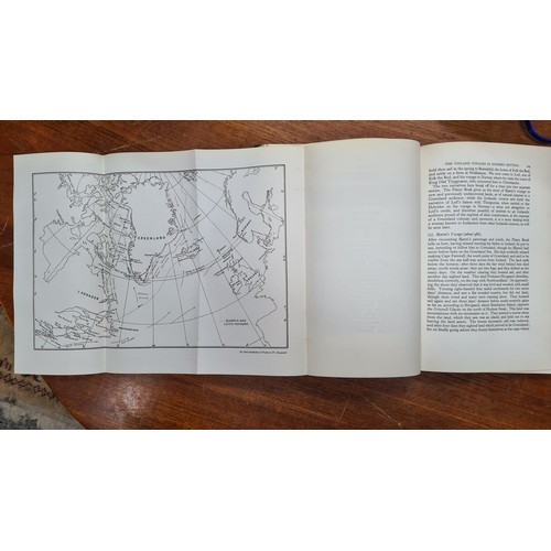 858 - A box of nine vintage and antique hardback book, including Leif Erikson Discovery of America A.D 100... 