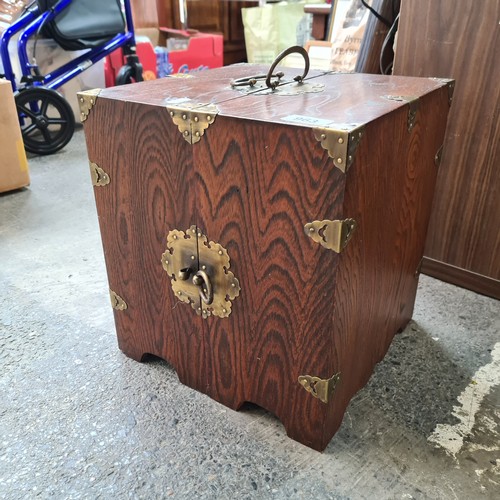 963 - Star Lot : A fabulous vintage Chinese Apothecary folding cabinet, with 22 drawers.  Fabulous work in... 