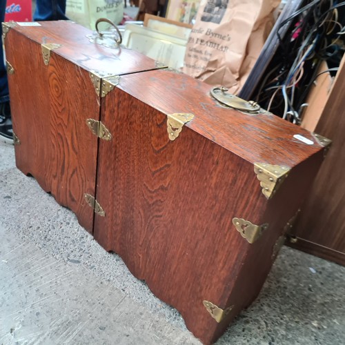 963 - Star Lot : A fabulous vintage Chinese Apothecary folding cabinet, with 22 drawers.  Fabulous work in... 