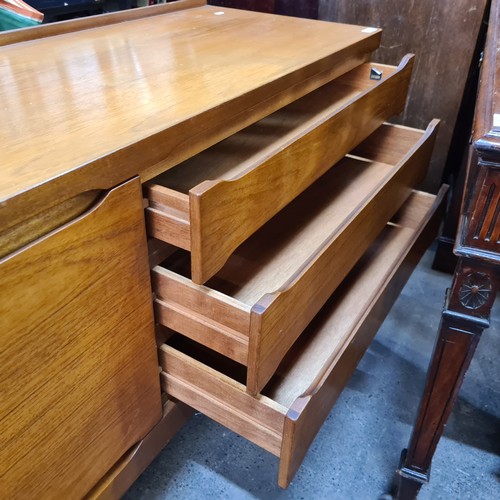 975 - Star Lot : A Fabulous Meredew mid-century modern sideboard, rich teak finish in lovely condition. Fr... 